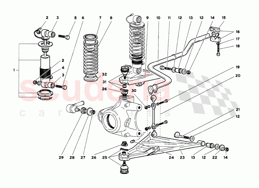 Front Suspension of Lamborghini Lamborghini Diablo VT 6.0 (2000-2001)