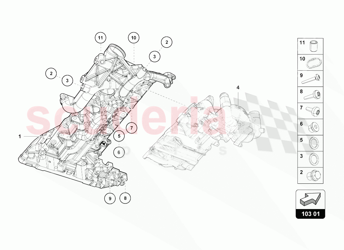 ENGINE OIL SUMP of Lamborghini Lamborghini Huracan Evo Coupe