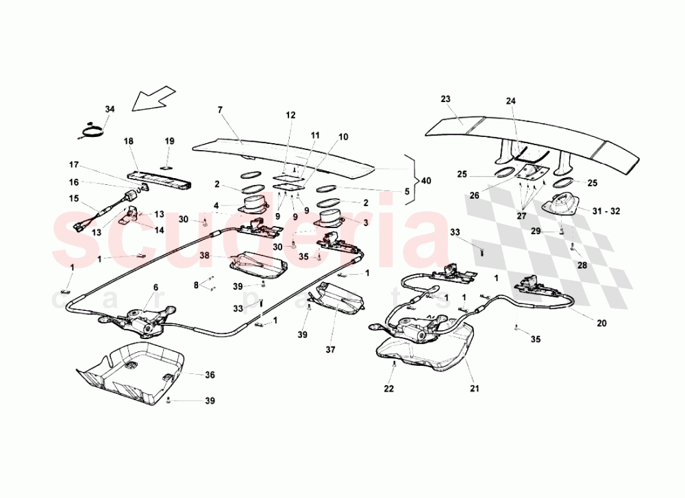 Spoiler of Lamborghini Lamborghini Gallardo (2006-2007)