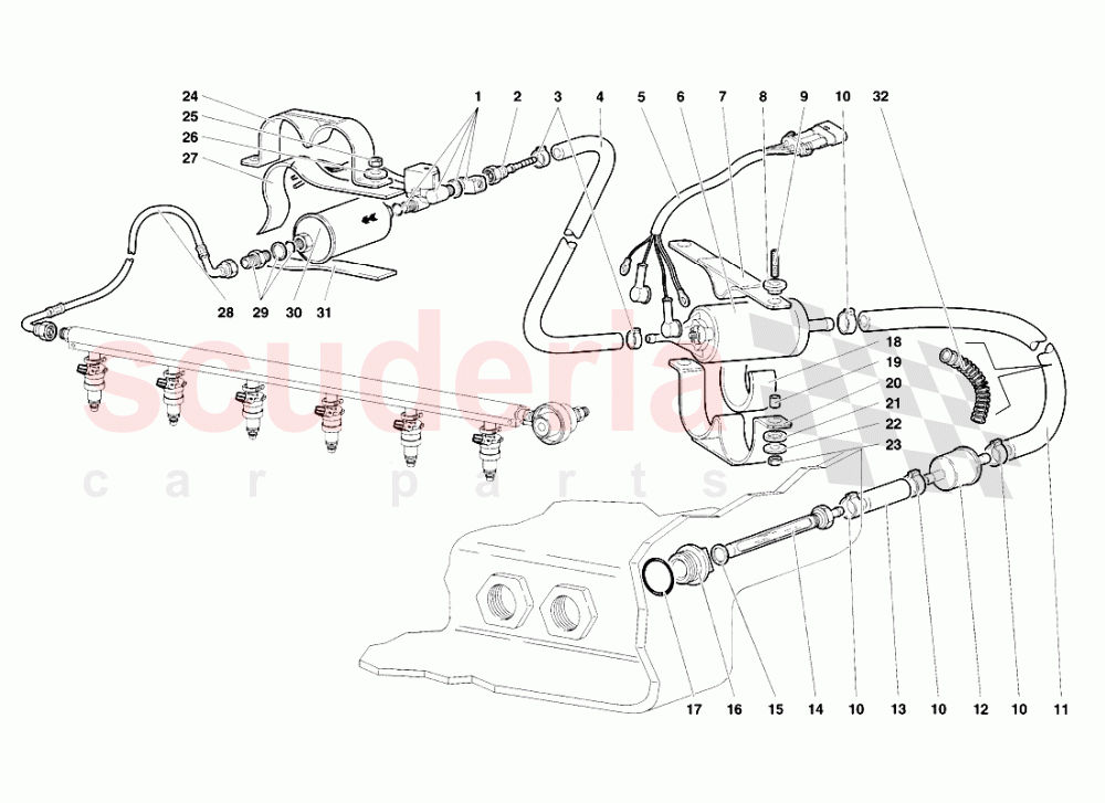 Fuel System 2 of Lamborghini Lamborghini Diablo SV (1998)