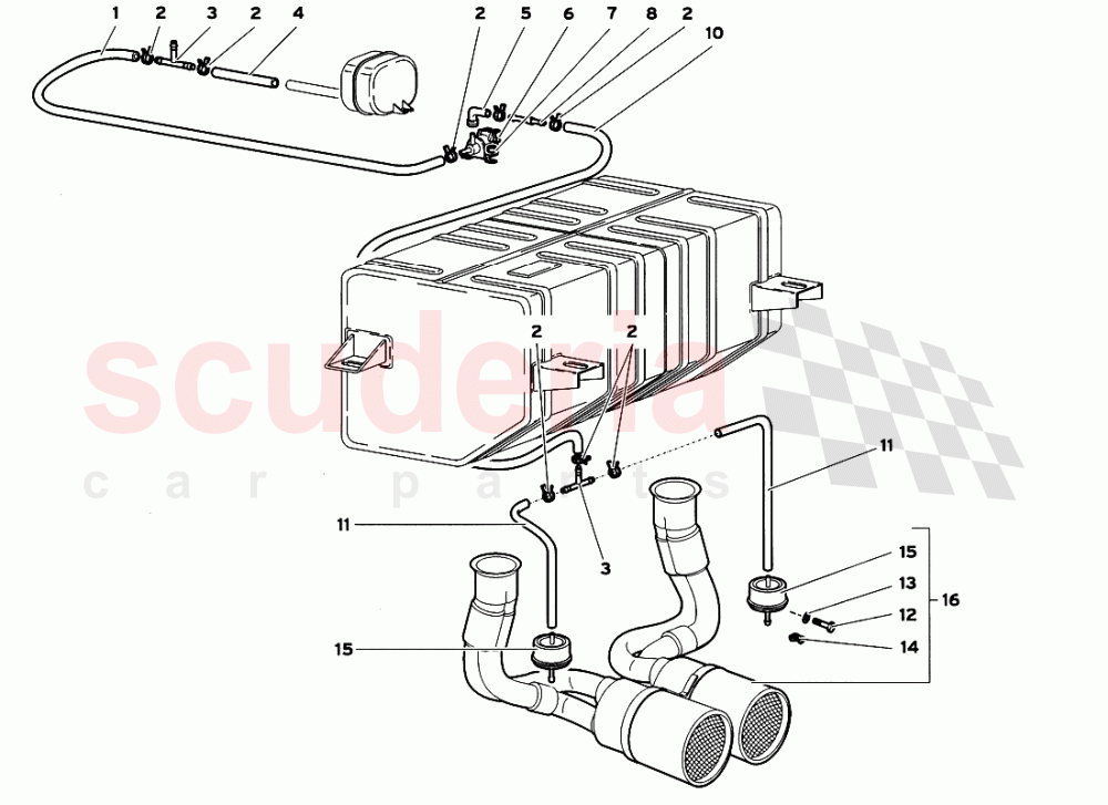 Exhaust System 4 of Lamborghini Lamborghini Diablo GT (1999-2000)