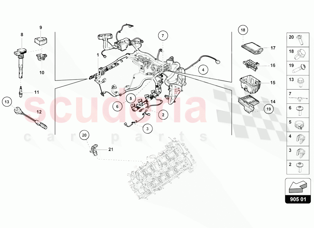 IGNITION SYSTEM of Lamborghini Lamborghini Huracan Evo Coupe