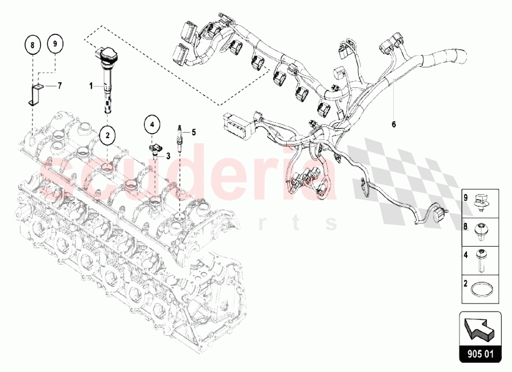 SYSTEM IGNITION of Lamborghini Lamborghini Aventador LP750 SV Roadster