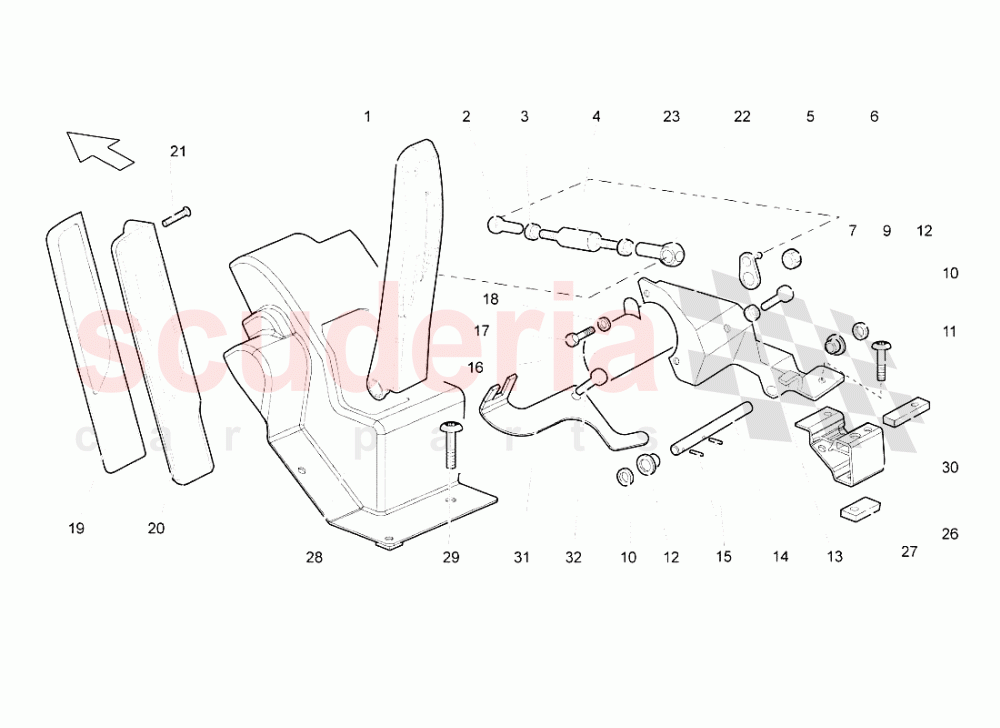 Accelerator Pedal (manual) of Lamborghini Lamborghini Gallardo (2008)