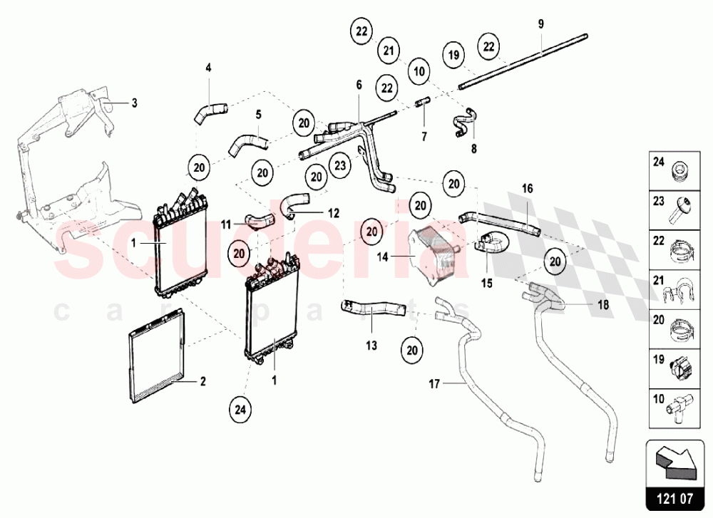 WATER COOLING SYSTEM 6 of Lamborghini Lamborghini Aventador LP750 SV Roadster