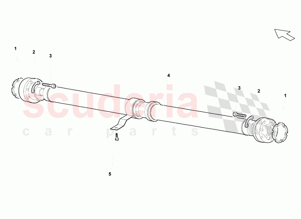 Propeller Shaft of Lamborghini Lamborghini Gallardo LP560 Coupe