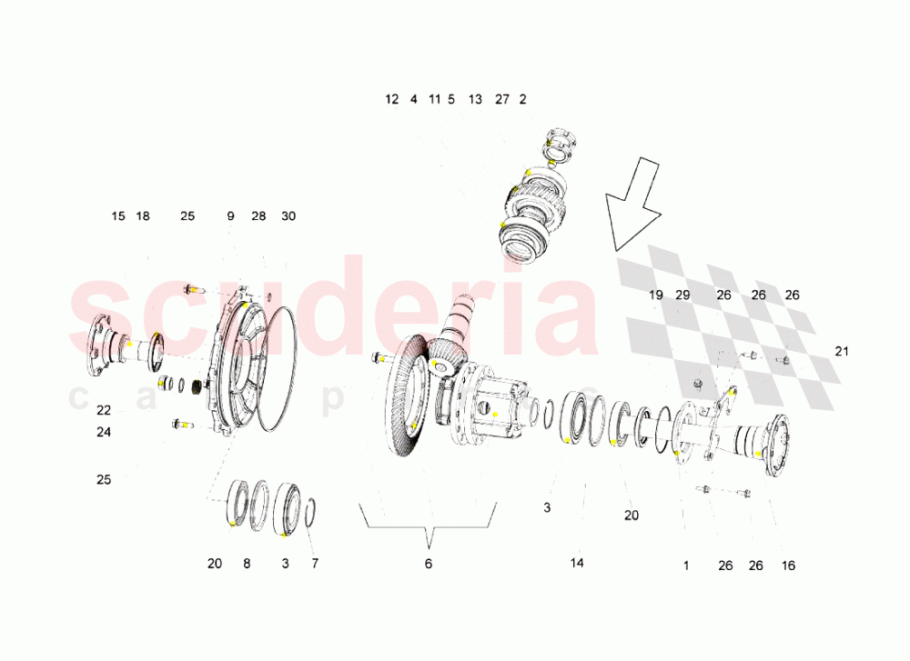 Rear Differential of Lamborghini Lamborghini Gallardo (2003-2005)