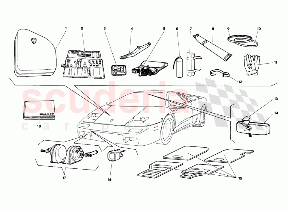 Accessories of Lamborghini Lamborghini Diablo VT 6.0 (2000-2001)