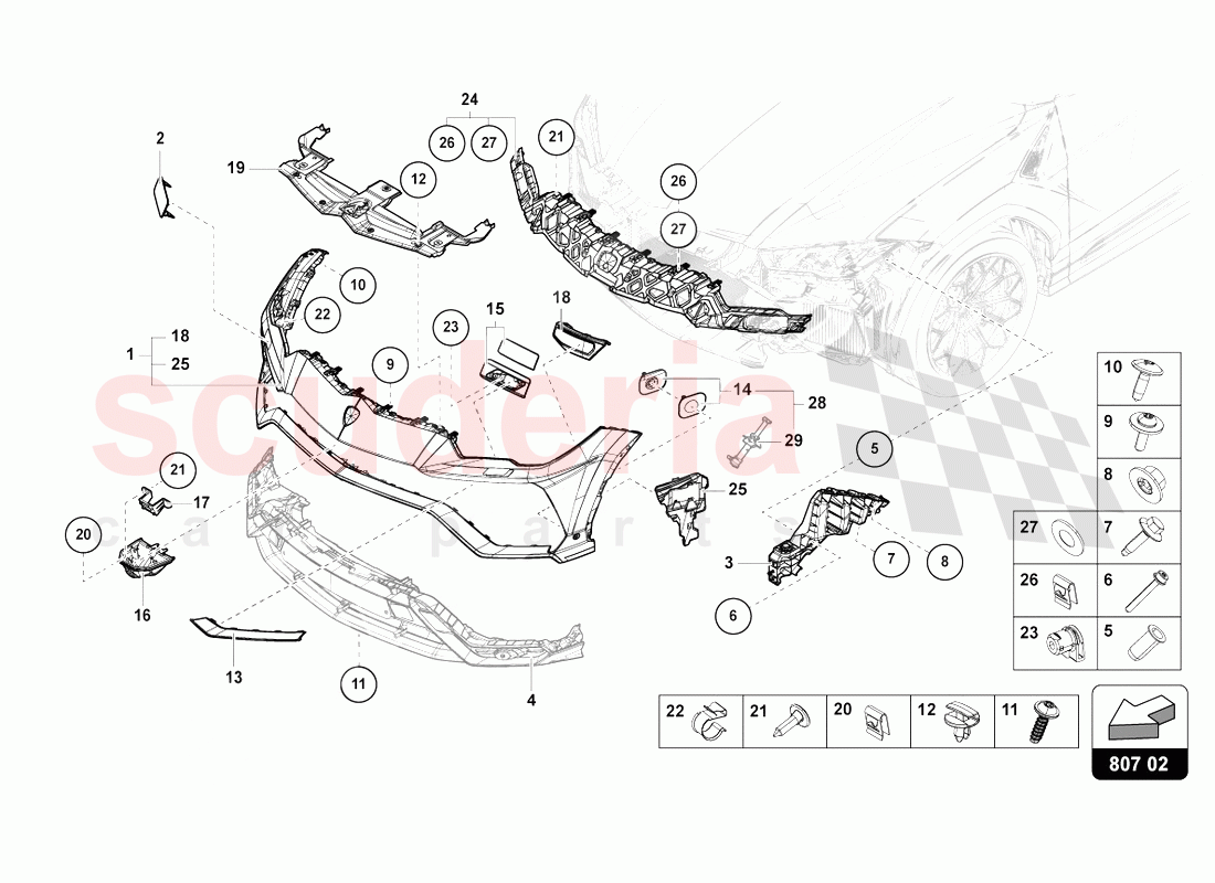 BUMPER of Lamborghini Lamborghini Urus