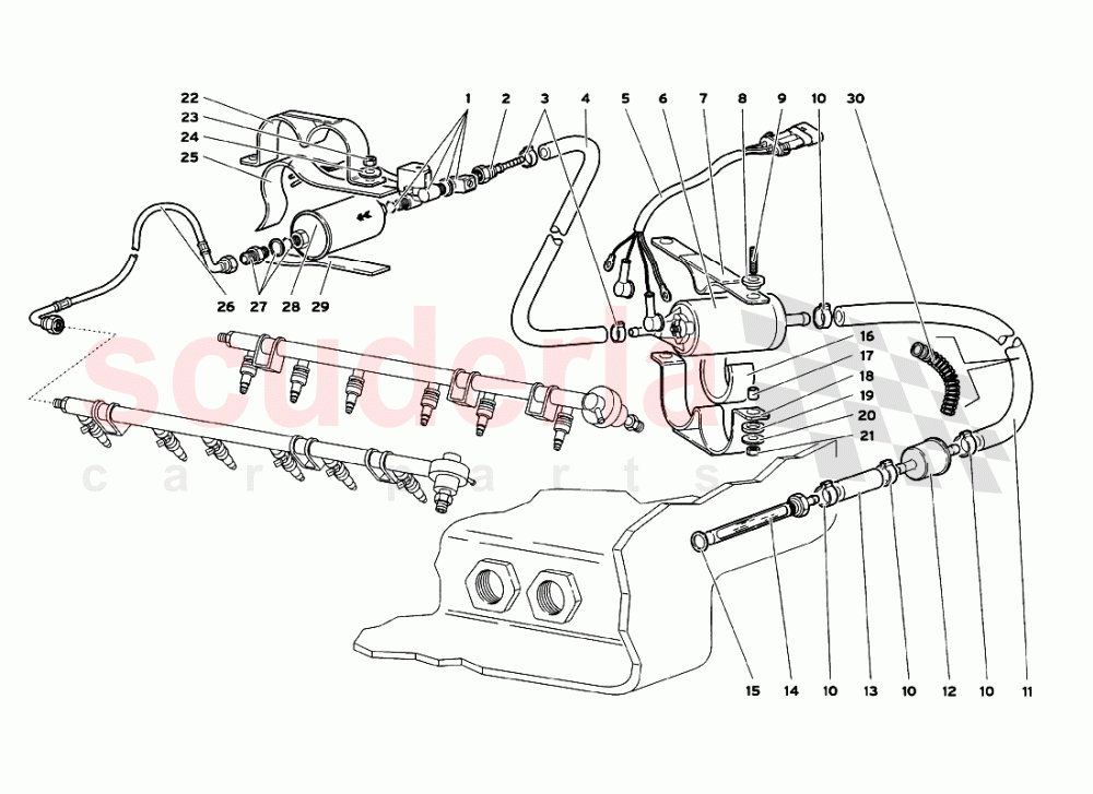 Fuel System 2 of Lamborghini Lamborghini Diablo GT (1999-2000)