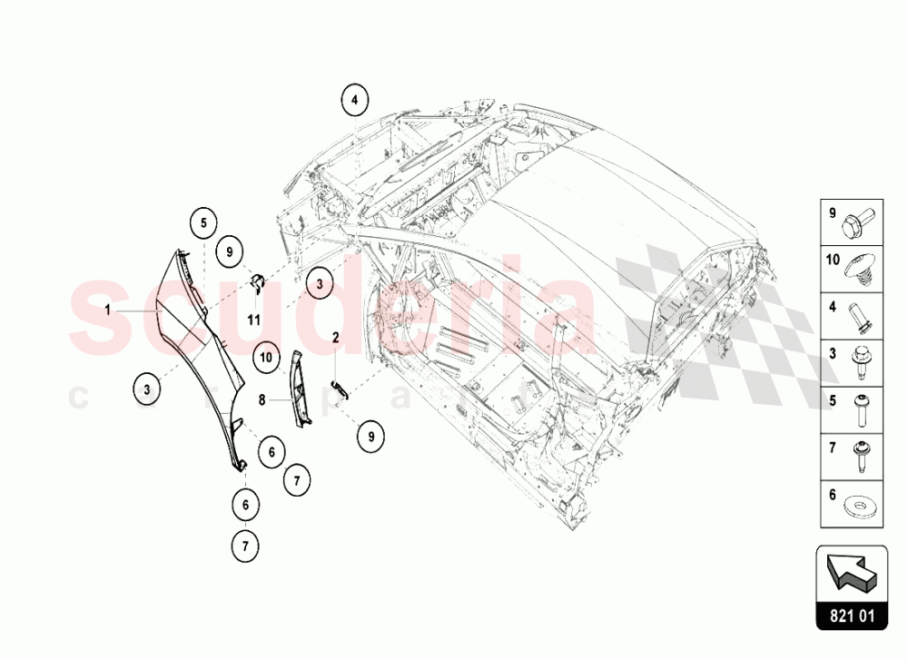 FRONT FENDER of Lamborghini Lamborghini Huracan LP610 Coupe