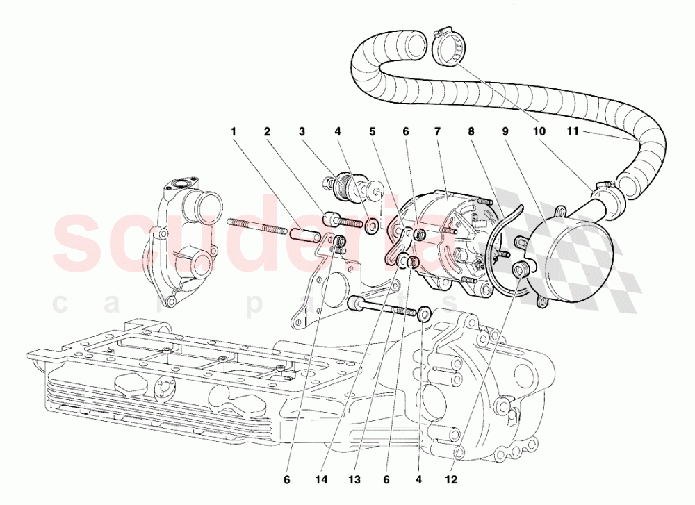 Alternator of Lamborghini Lamborghini Diablo VT (1993-1998)