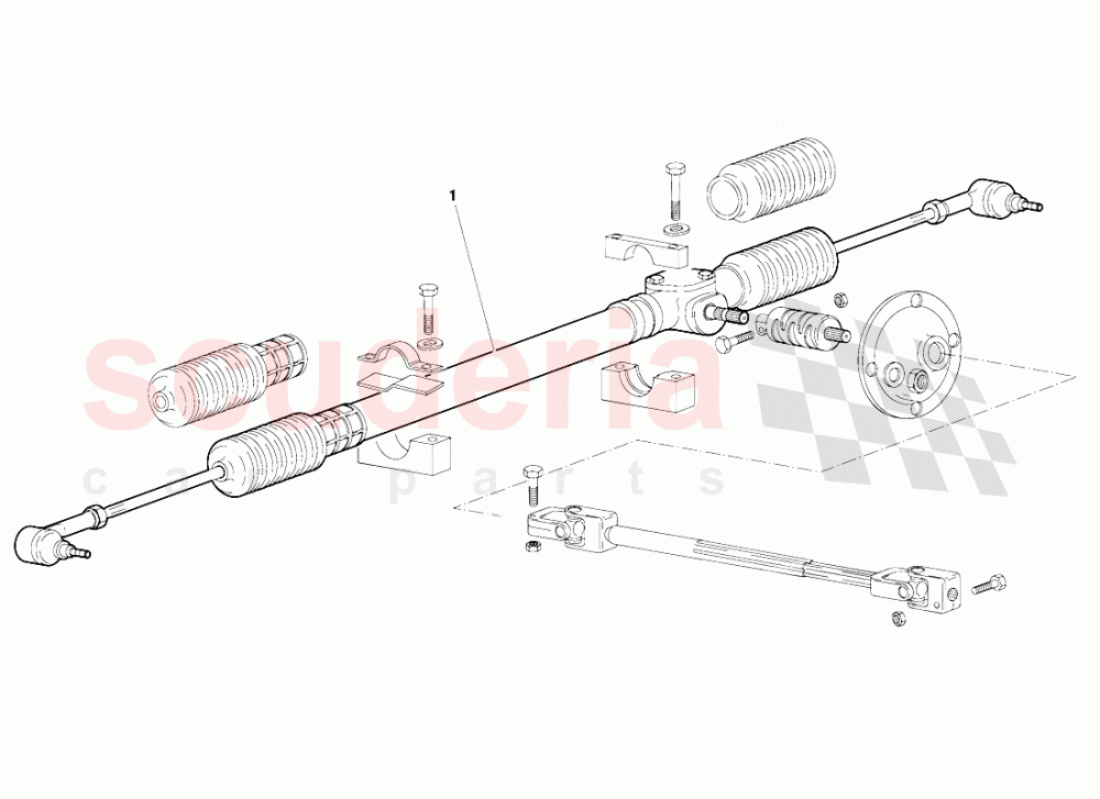 Steering (Valid for Australia Version - October 1991) of Lamborghini Lamborghini Diablo (1990-1998)