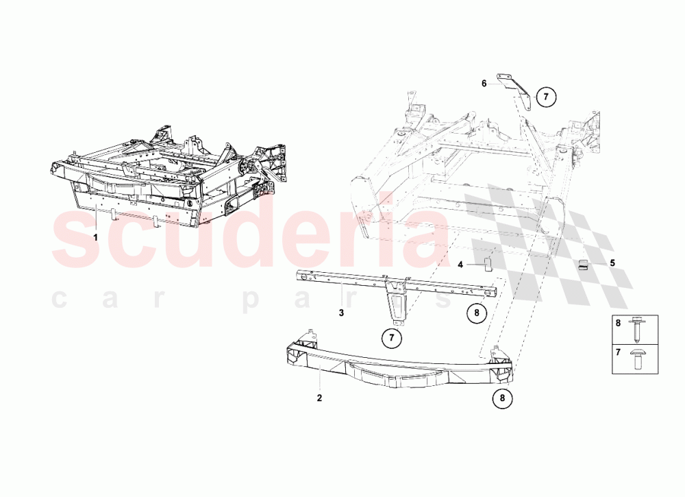 Front Frame Elements 1 of Lamborghini Lamborghini Aventador LP700 Coupe