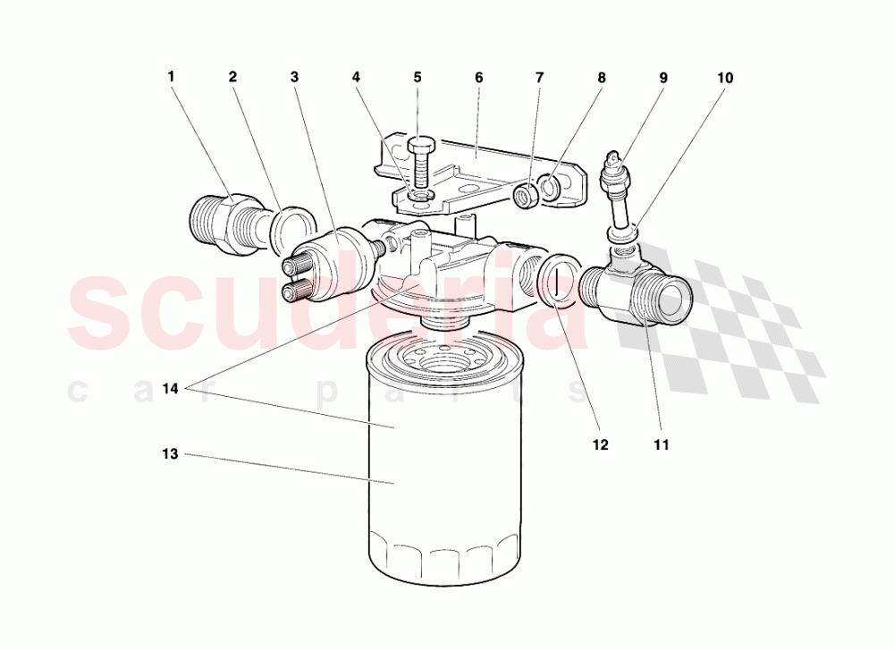 Engine Oil Filter of Lamborghini Lamborghini Diablo SE30 (1993-1995)