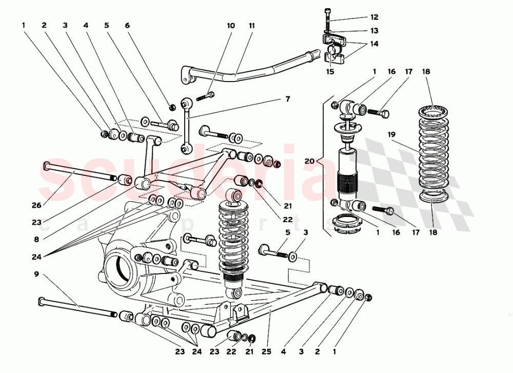 Rear Suspension of Lamborghini Lamborghini Diablo GT (1999-2000)