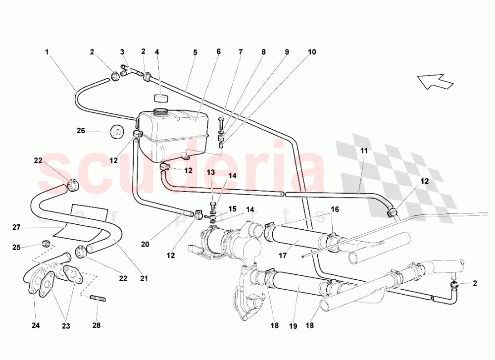 WATER COOLING SYSTEM of Lamborghini Lamborghini Murcielago