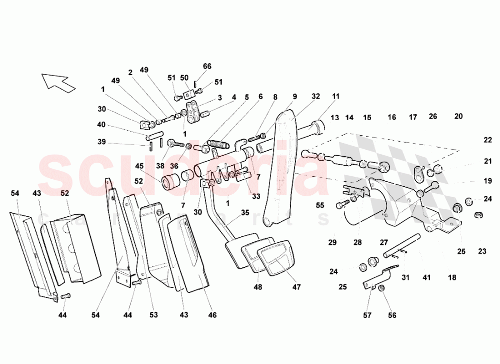 E-gear Control Pedal of Lamborghini Lamborghini Murcielago Roadster