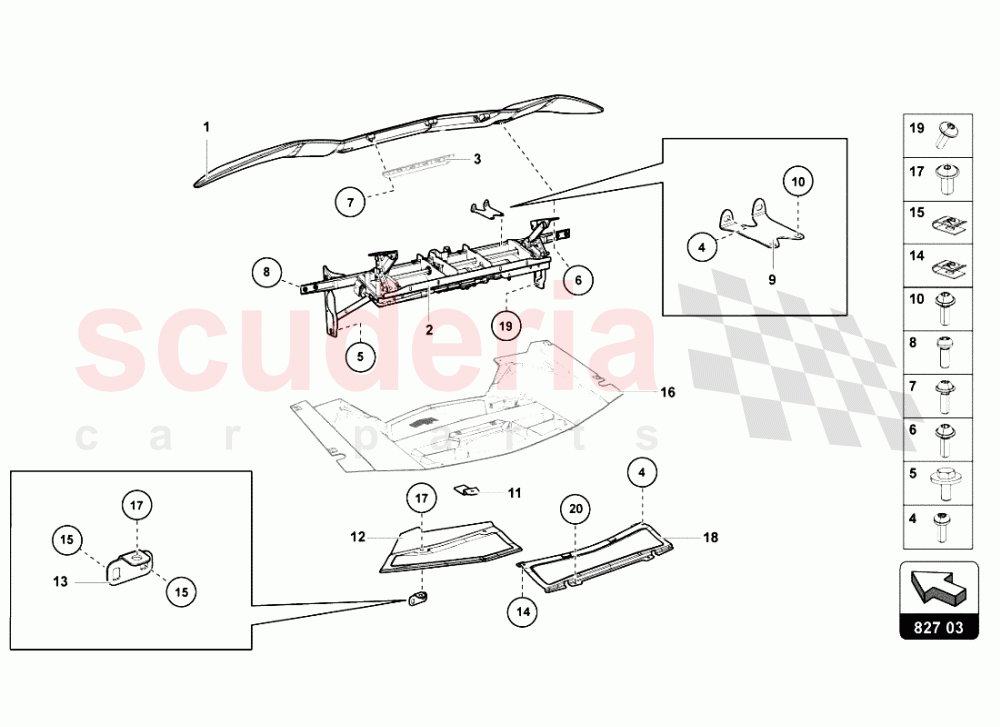 SPOILER of Lamborghini Lamborghini Aventador LP700 Roadster