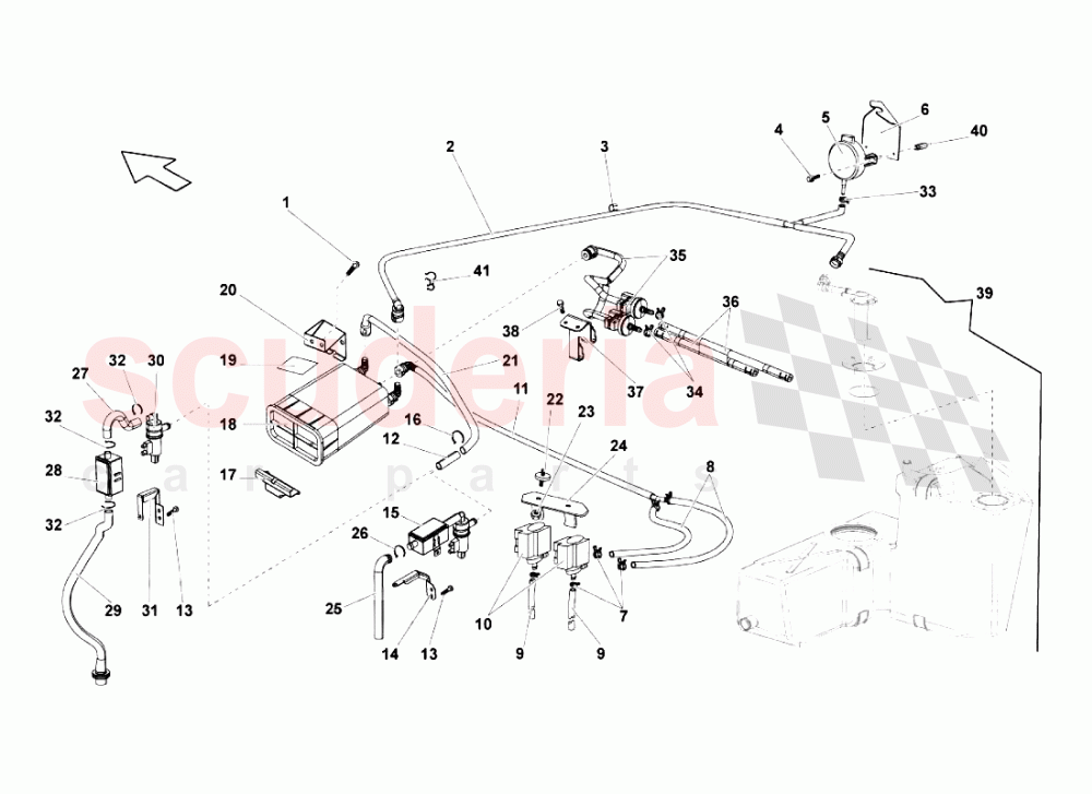 Fuel System of Lamborghini Lamborghini Gallardo (2006-2007)