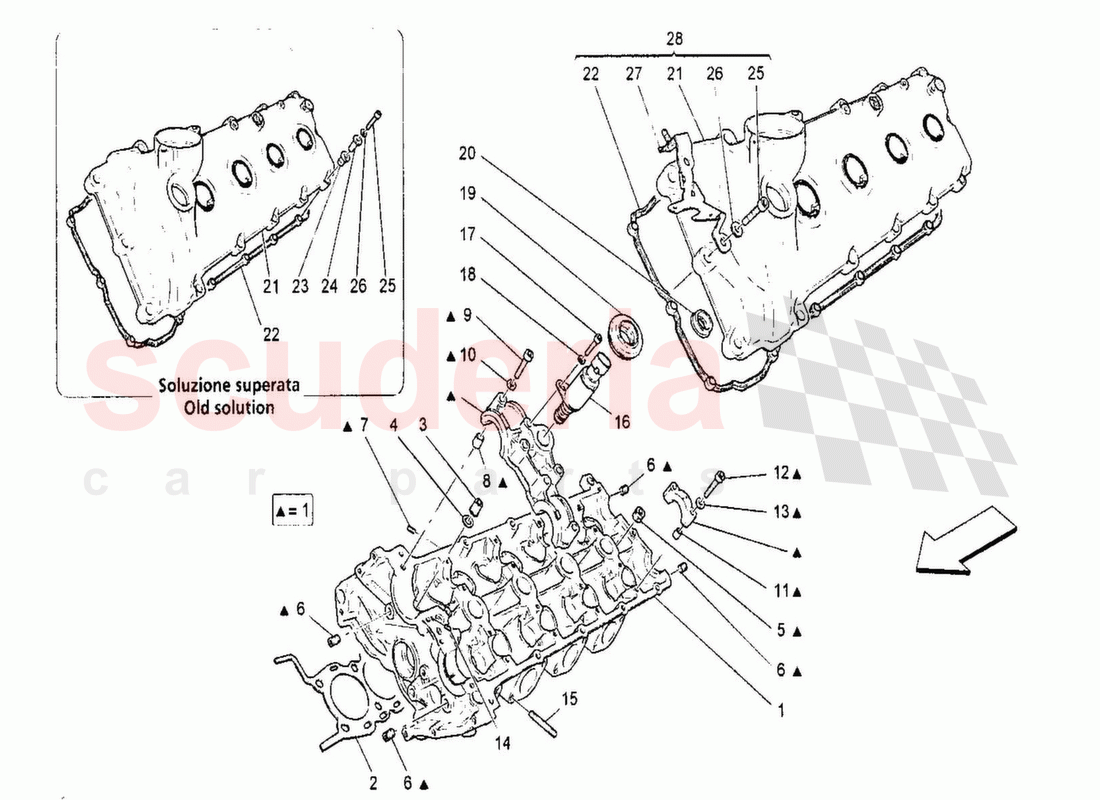 LH Cylinder Head of Maserati Maserati GranTurismo MC Stradale