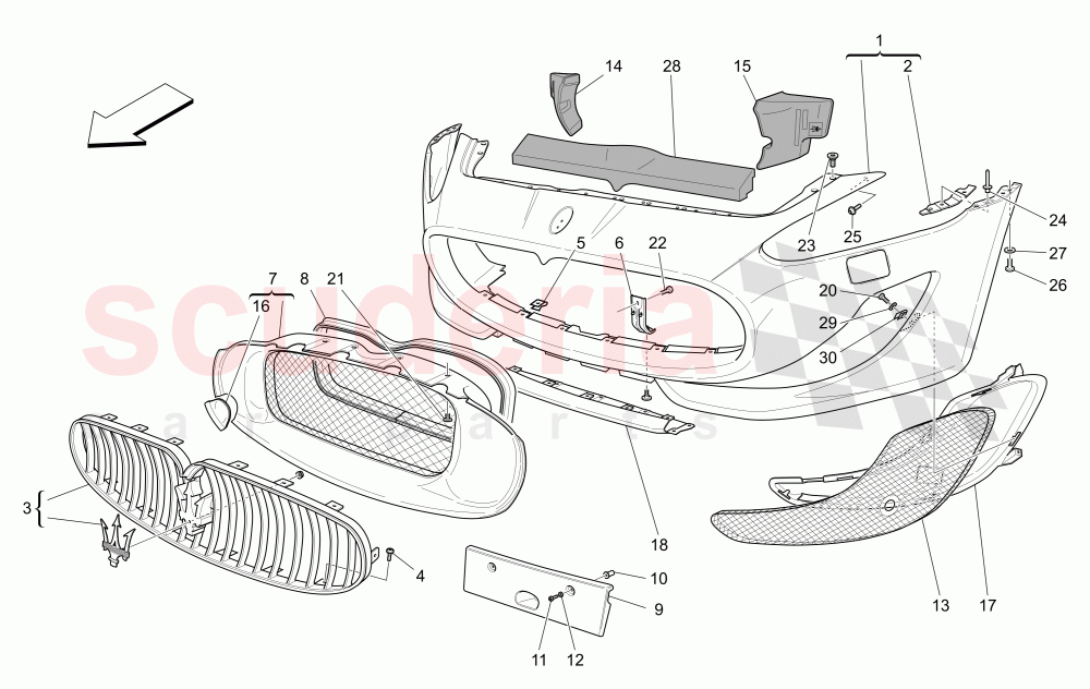 FRONT BUMPER of Maserati Maserati GranTurismo (2012-2016) Sport Auto