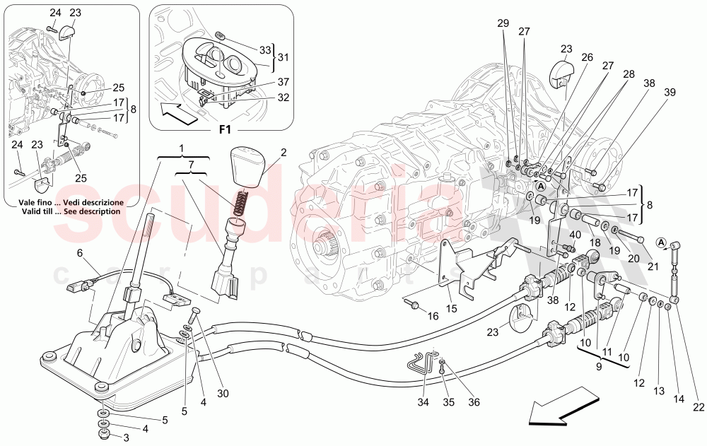 DRIVER CONTROLS FOR GEARBOX of Maserati Maserati 4200 Coupe (2002-2004) CC