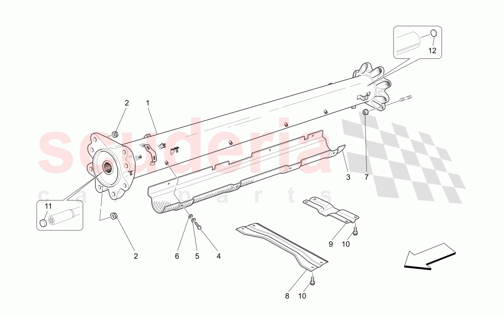 TRANSMISSION SHAFT of Maserati Maserati GranTurismo (2008-2010) S