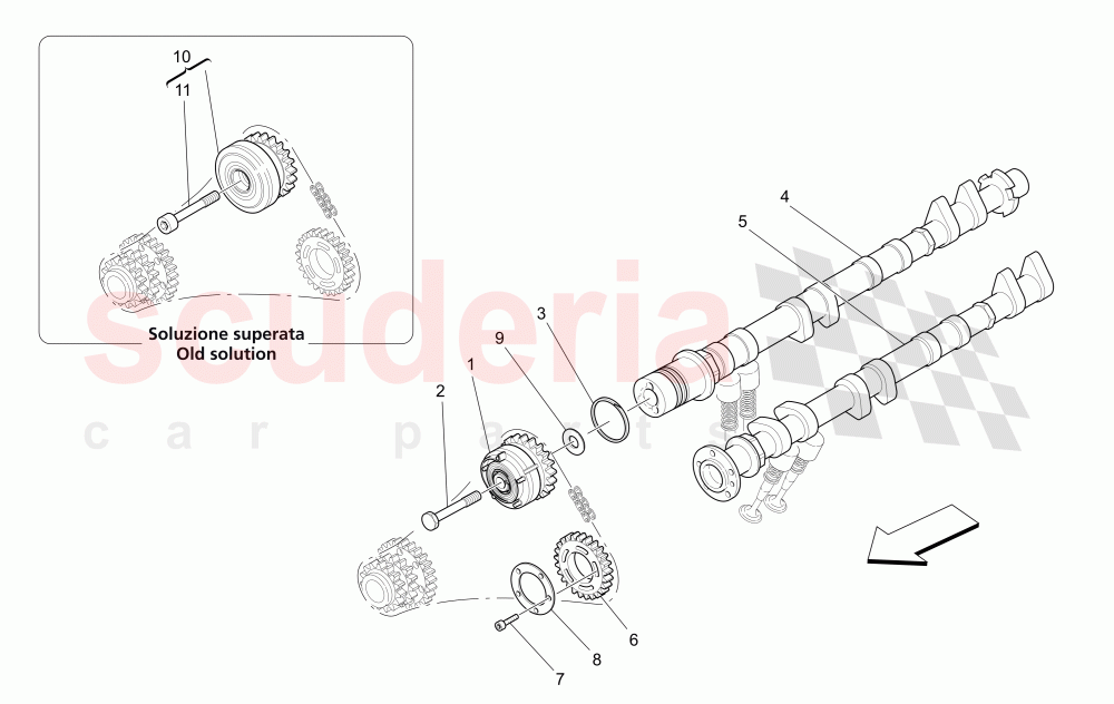 LH CYLINDER HEAD CAMSHAFTS of Maserati Maserati GranTurismo (2011-2012) S