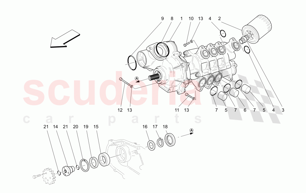 LUBRICATION SYSTEM: PUMP AND FILTER of Maserati Maserati 4200 Coupe (2005-2007) CC