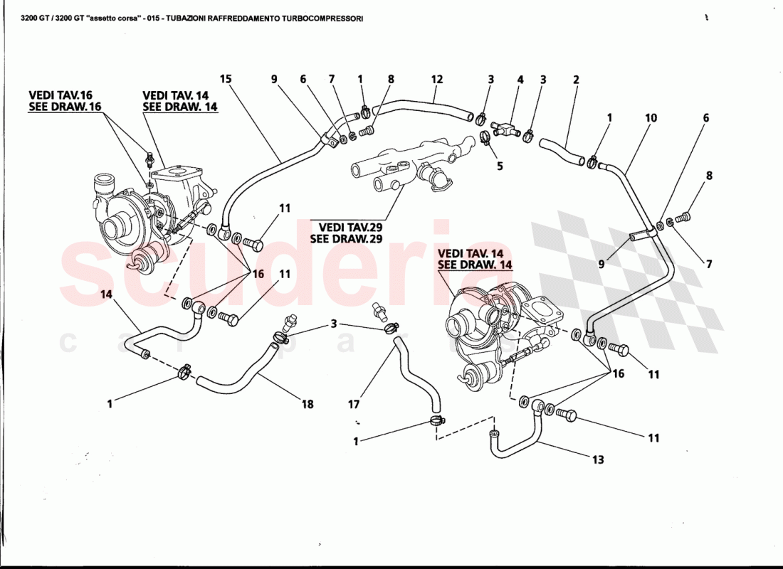 TURBOBLOWERS COOLING PIPES of Maserati Maserati 3200 GT / Assetto Corsa