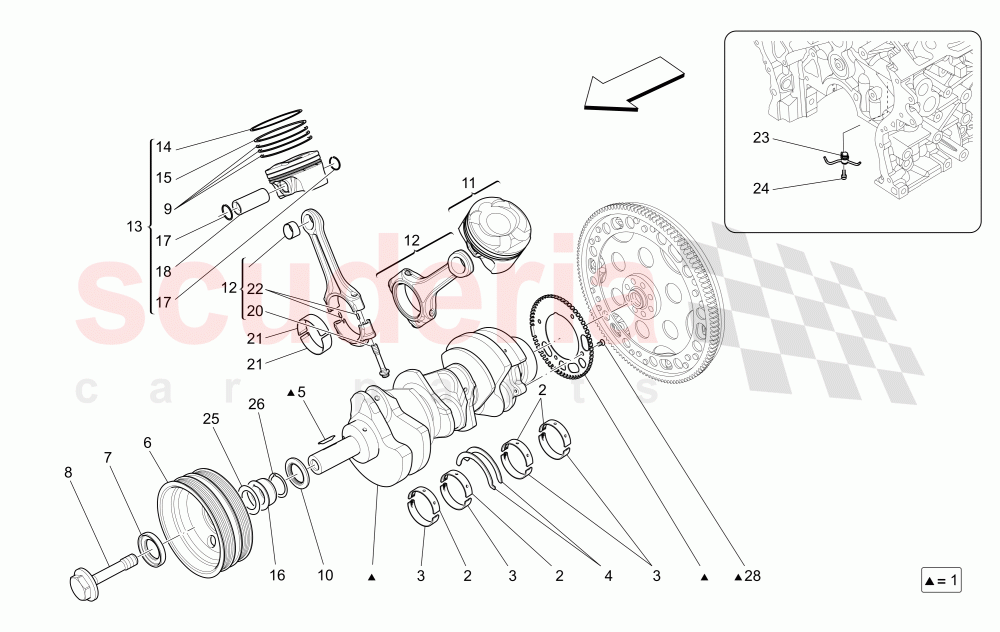 CRANK MECHANISM of Maserati Maserati Ghibli (2017+)