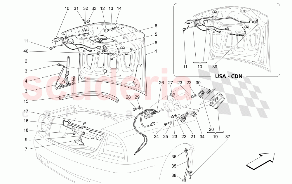 REAR LID (Includes fuel tank door) of Maserati Maserati 4200 Coupe (2002-2004) GT