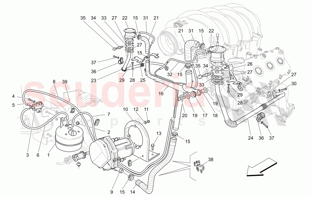 ADDITIONAL AIR SYSTEM of Maserati Maserati Quattroporte (2003-2007) Auto