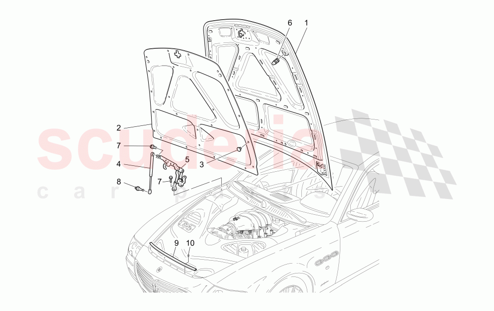 FRONT LID of Maserati Maserati Quattroporte (2009-2012) Sport GTS