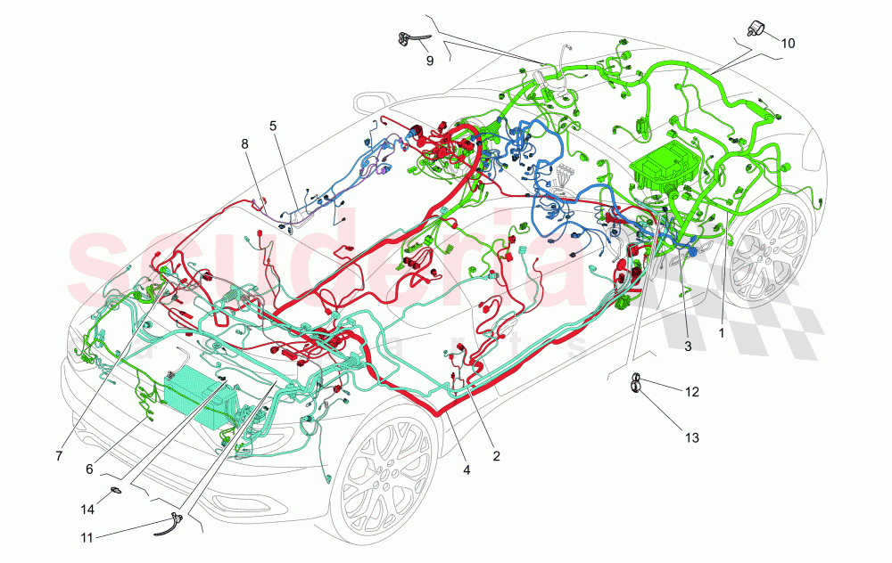 MAIN WIRING of Maserati Maserati GranTurismo (2007-2010) Auto