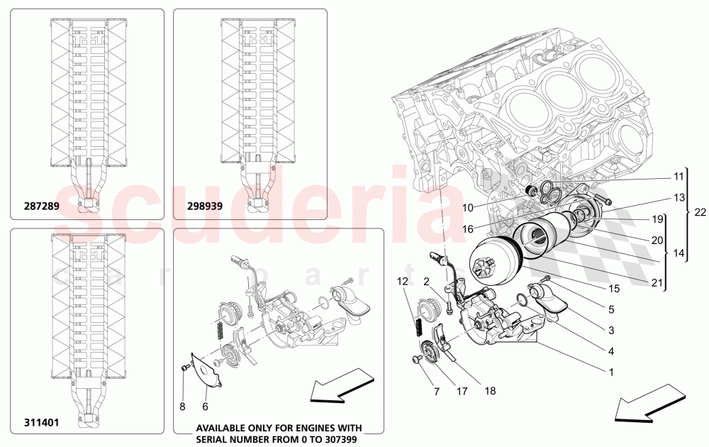 LUBRICATION SYSTEM: PUMP AND FILTER of Maserati Maserati Ghibli (2014-2016) S