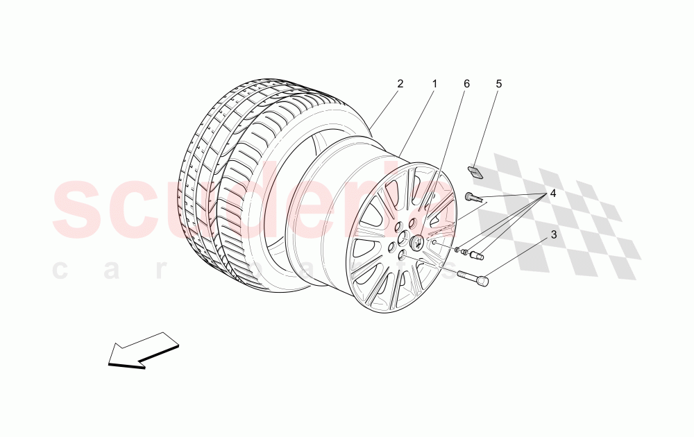 WHEELS AND TYRES of Maserati Maserati Quattroporte (2003-2007) DuoSelect