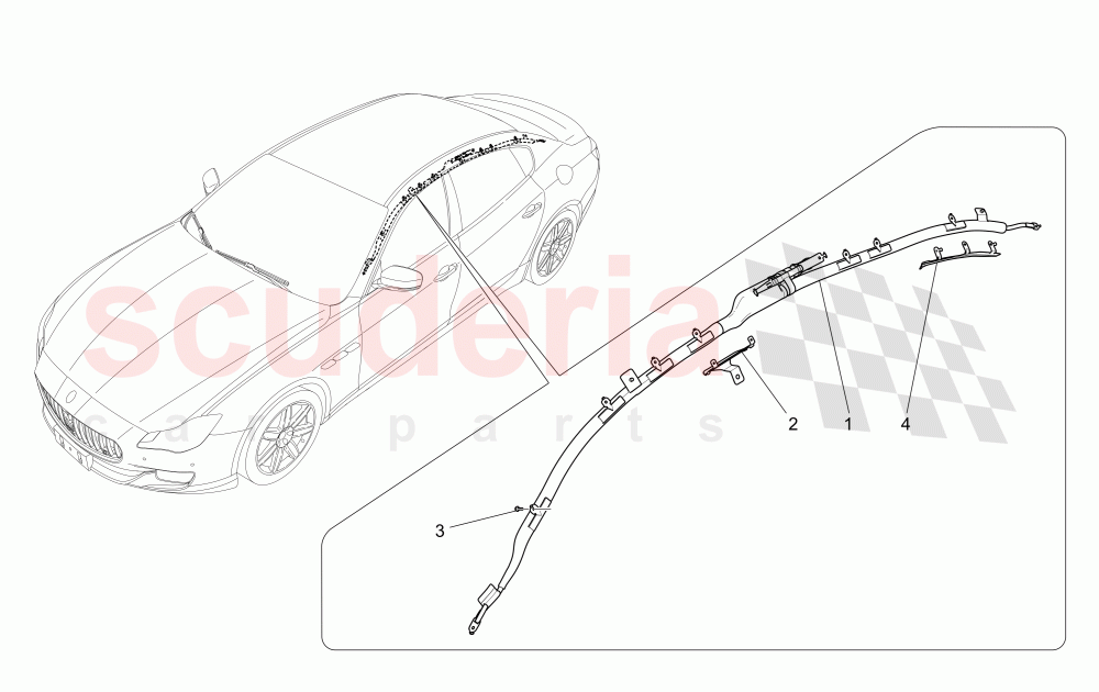 WINDOW BAG SYSTEM of Maserati Maserati Quattroporte (2013-2016) V6 330bhp