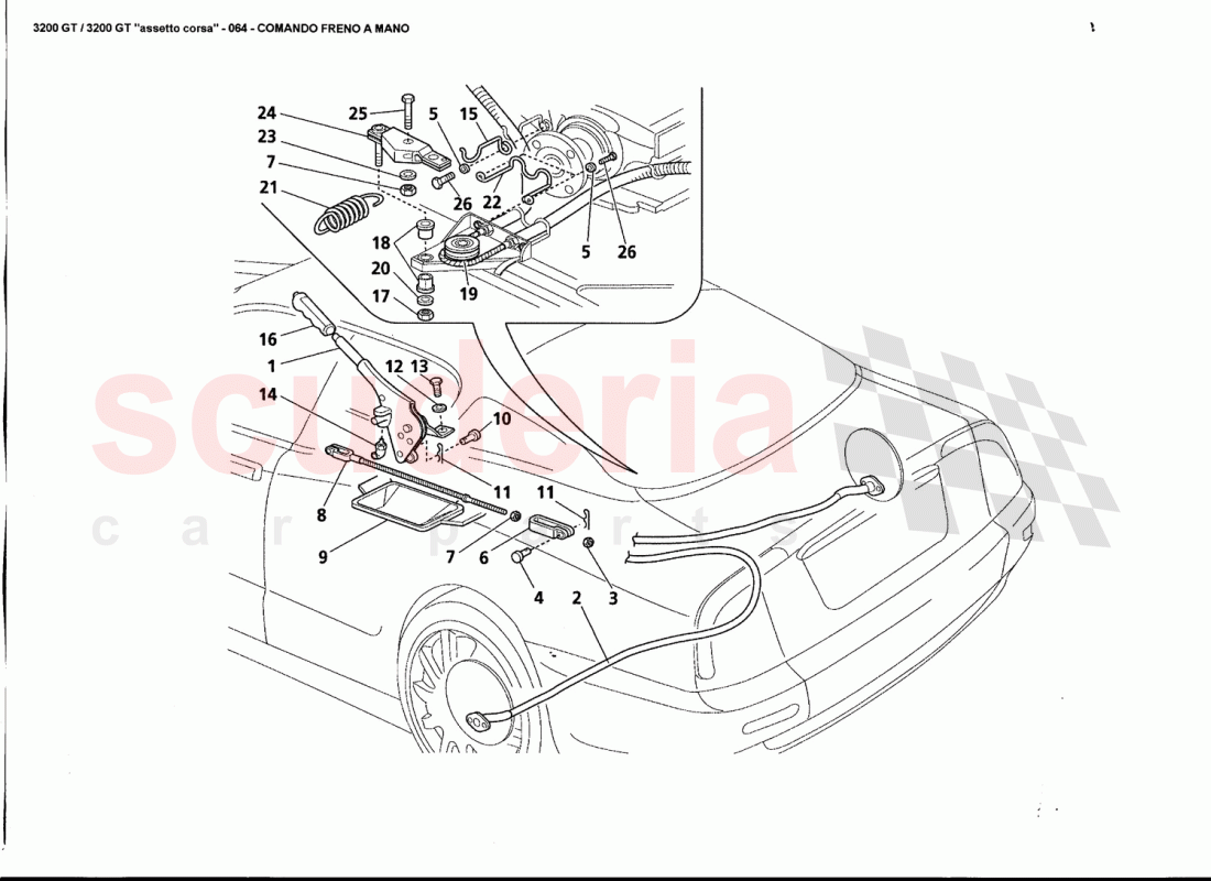 HANDBRAKE CONTROL of Maserati Maserati 3200 GT / Assetto Corsa