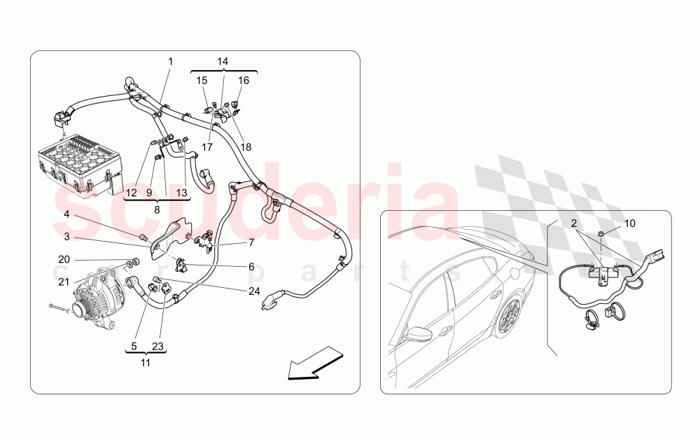 MAIN WIRING of Maserati Maserati Quattroporte (2017+) S Q4