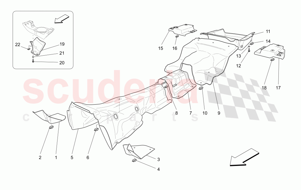 THERMAL INSULATING PANELS of Maserati Maserati Quattroporte (2003-2007) Auto