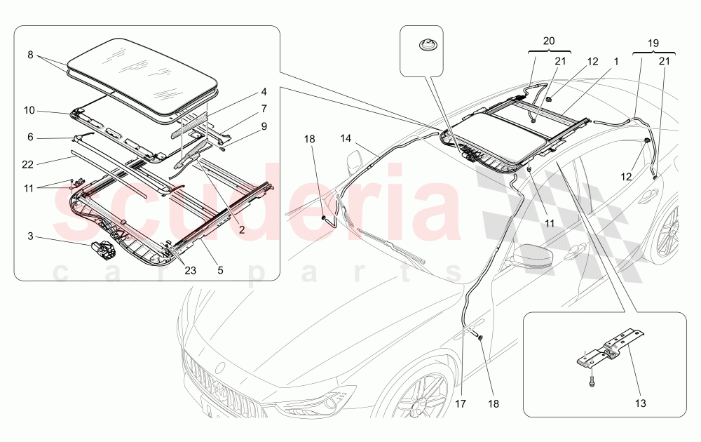 SUNROOF (Available with: POWER SUNROOF) of Maserati Maserati Ghibli (2014-2016)