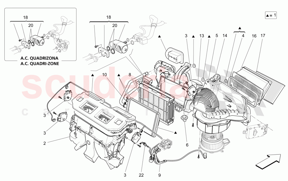 A/C UNIT: DASHBOARD DEVICES of Maserati Maserati Levante (2017+) S