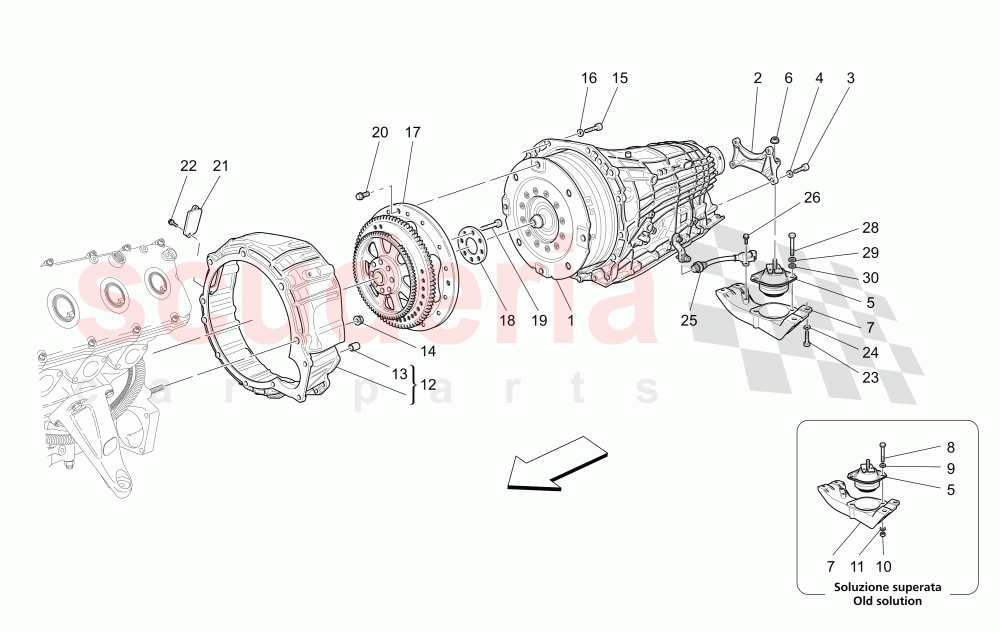 GEARBOX HOUSINGS of Maserati Maserati GranTurismo (2014+) Auto