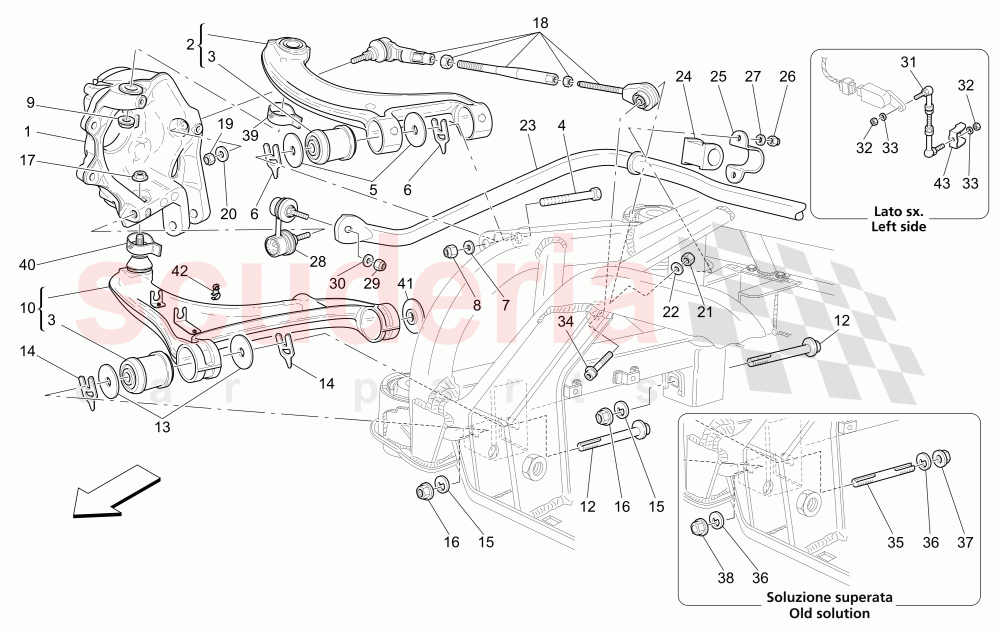 REAR SUSPENSION (Not available with: Sport, Special Edition) of Maserati Maserati GranCabrio (2010-2012)