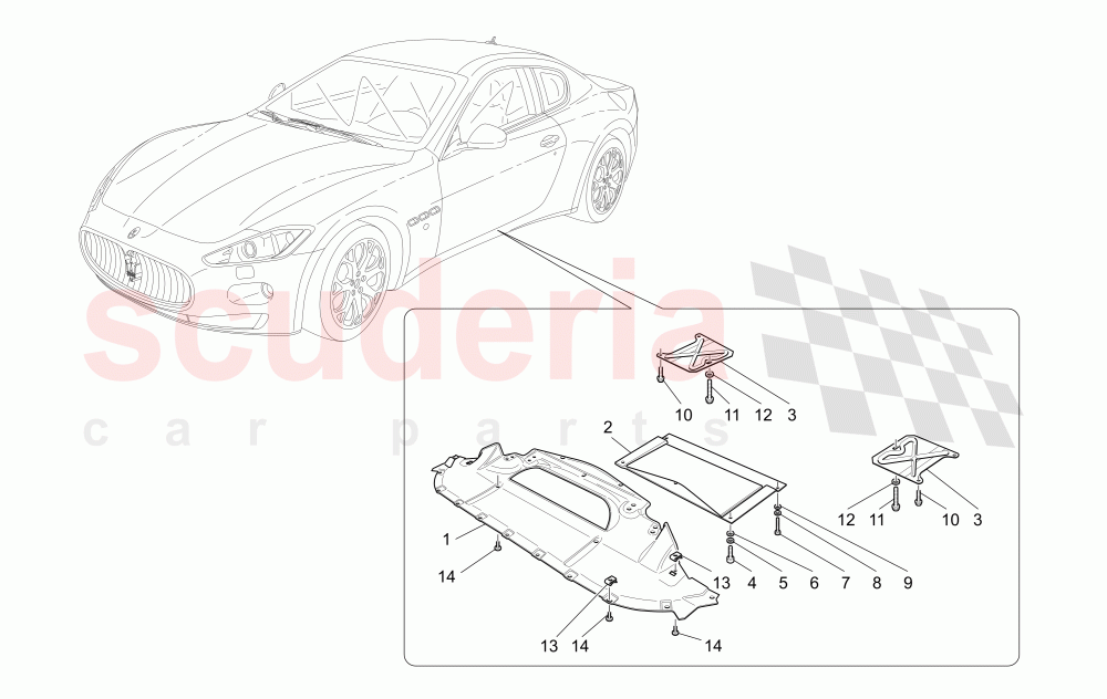 UNDERBODY AND UNDERFLOOR GUARDS of Maserati Maserati GranTurismo (2017+) Special Edition CC