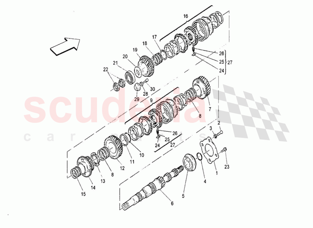 Main Shaft Gears of Maserati Maserati GranTurismo MC Stradale