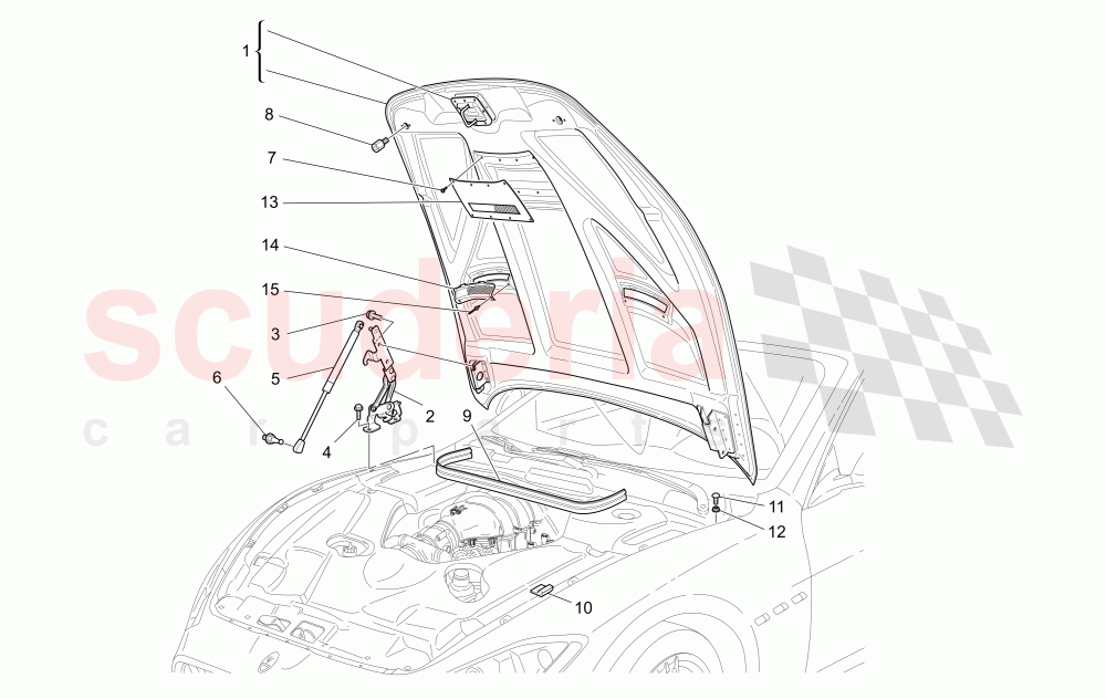 FRONT LID (Available with: Centennial Edition) of Maserati Maserati GranCabrio (2016+) MC Centennial