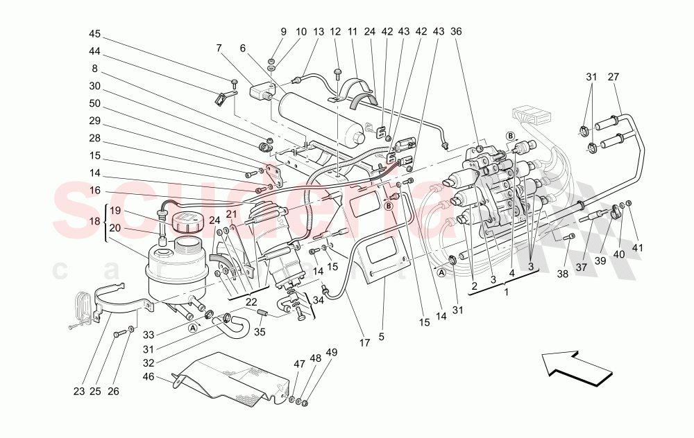 POWER UNIT AND TANK (Valid for F1) of Maserati Maserati 4200 Coupe (2005-2007) GT